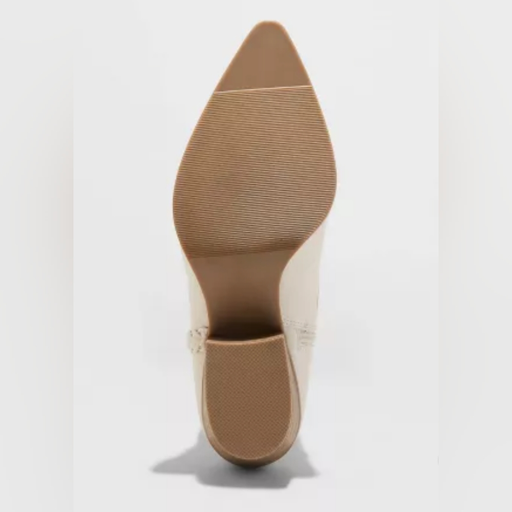 Universal Thread Cream Western Heeled Boot - Picture 2 of 9